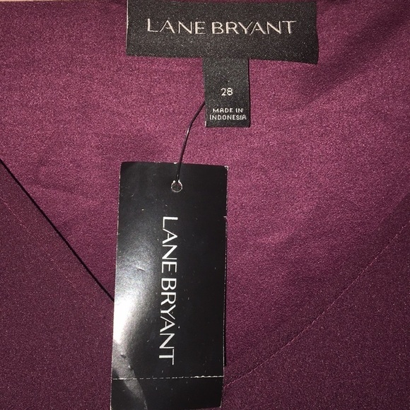Lane Bryant Wine Sleeveless Satin Trim NWT 28 - Picture 2 of 5